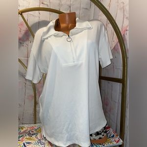 MCKOL women’s Sz XL white shirt shirt sleeve